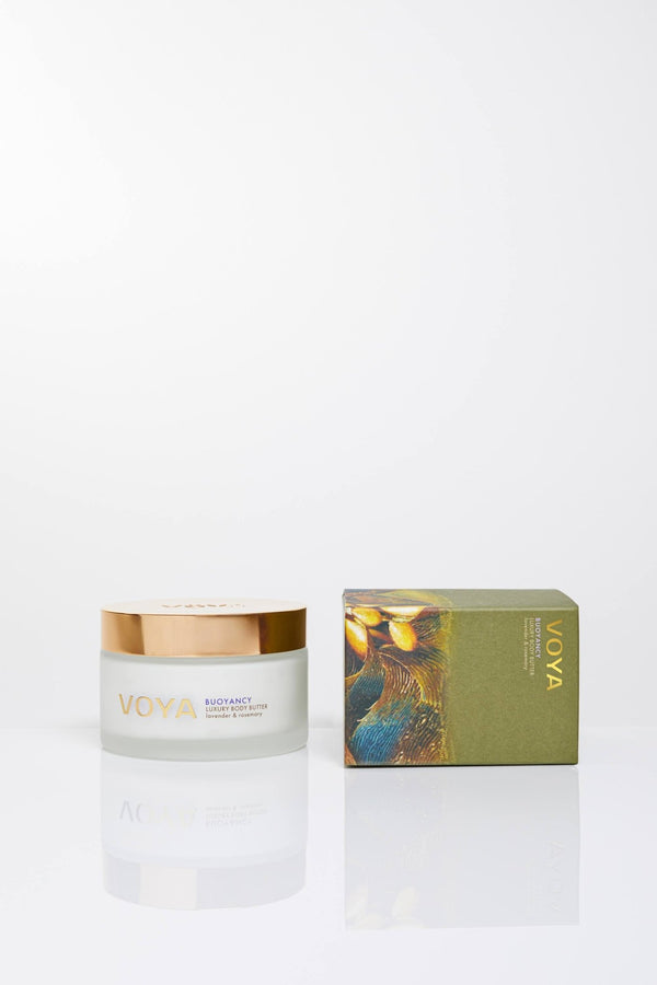 Voya luxury organic body butter with outer packaging