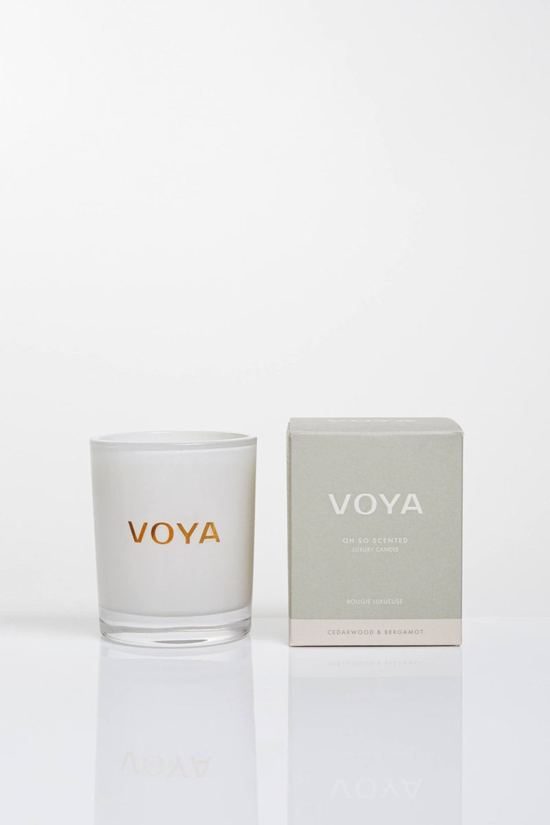 Essential Oil Scented Candle, Cedarwood and Bergamot Scent, VOYA Skincare USA