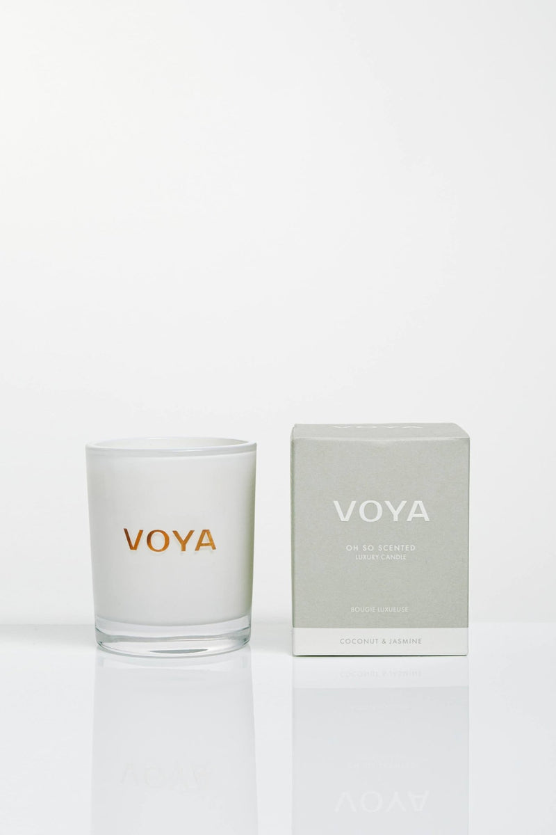 Coconut and Jasmine Essential Oil Scented Candle, VOYA Skincare USA