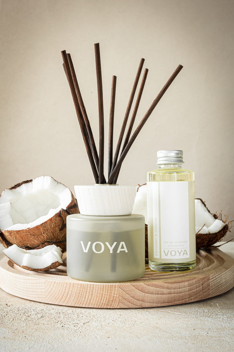 VOYA Skincare USA Coconut and Jasmine Reed Diffuser and Refill