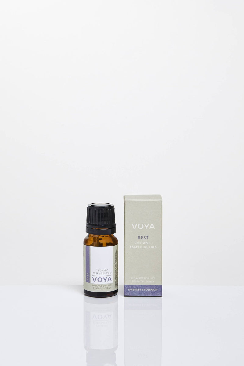 Rest Lavender Essential Oils Blend with outer packaging, VOYA Skincare USA